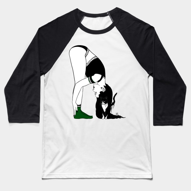 Cat life Baseball T-Shirt by LeadandBones